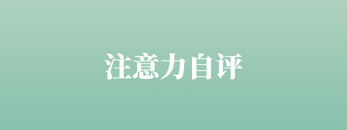 注意力自评